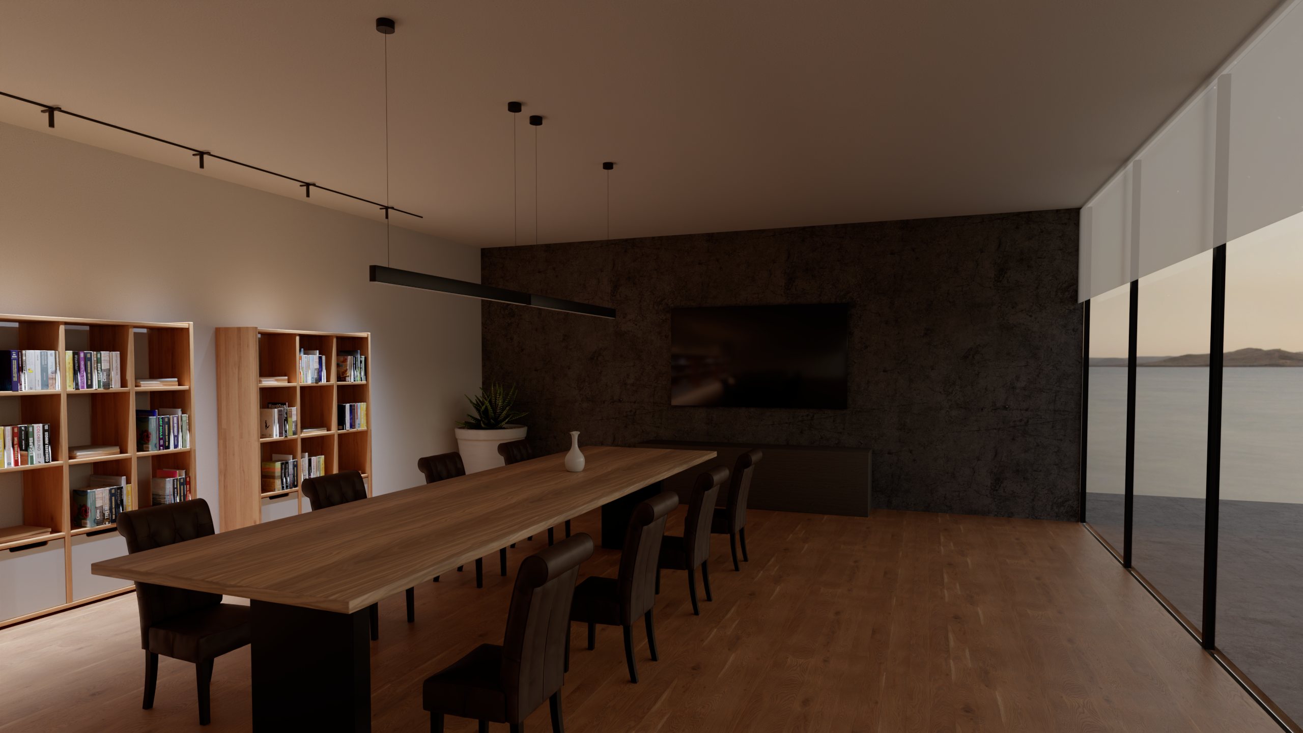 Sala riunioni illuminato solo da LT-S